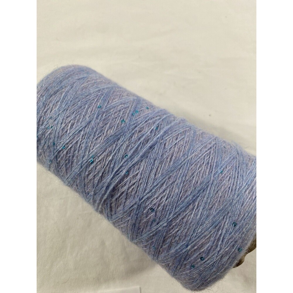 Fancy Cone Yarn Spool Yarn Blue Purple Blue Sequins 270g Net Weight #883